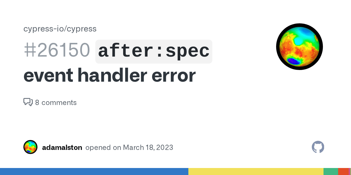 `afterspec` event handler error · Issue 26150 · cypressio/cypress
