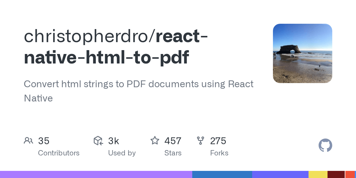 GitHub christopherdro/reactnativehtmltopdf Convert html strings
