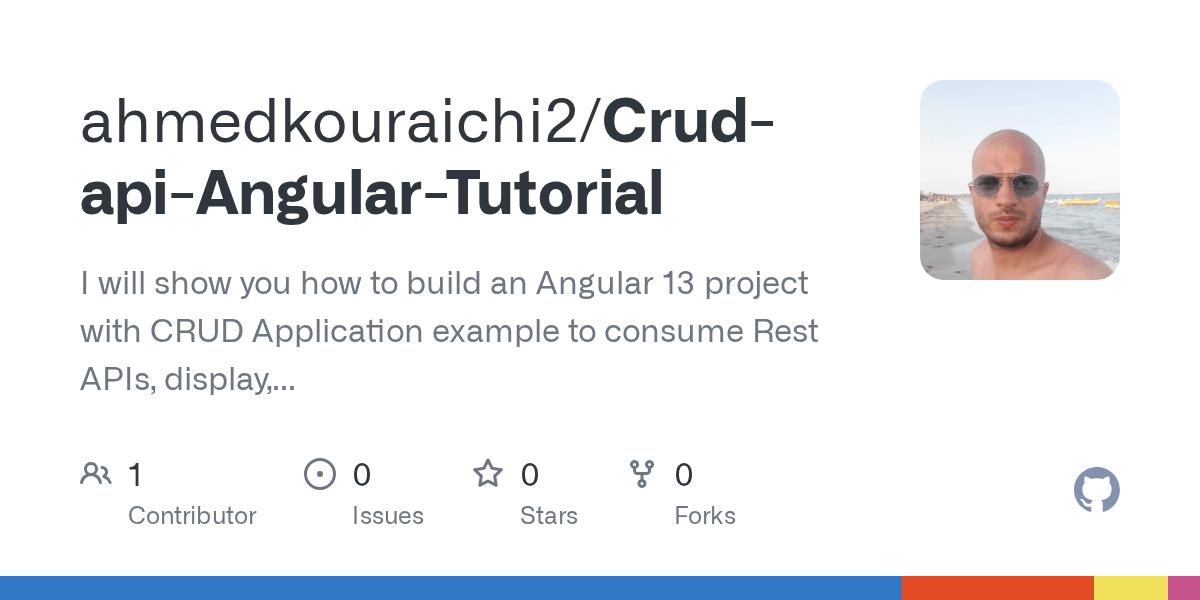 GitHub ahmedkouraichi2/CrudapiAngularTutorial I will show you how