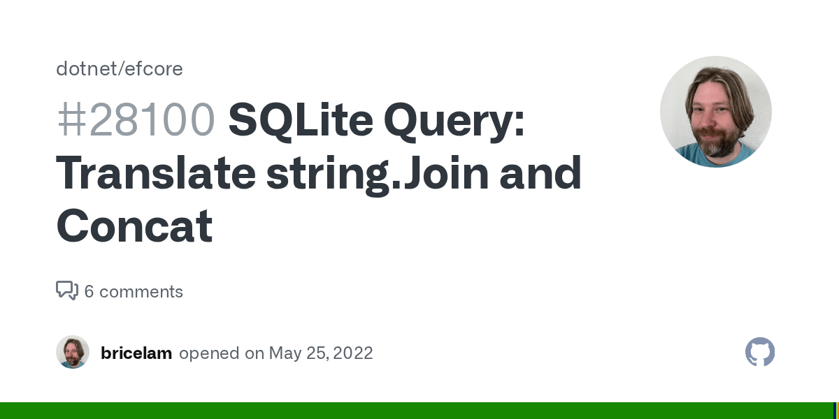 SQLite Query Translate string.Join and Concat · Issue 28100 ·