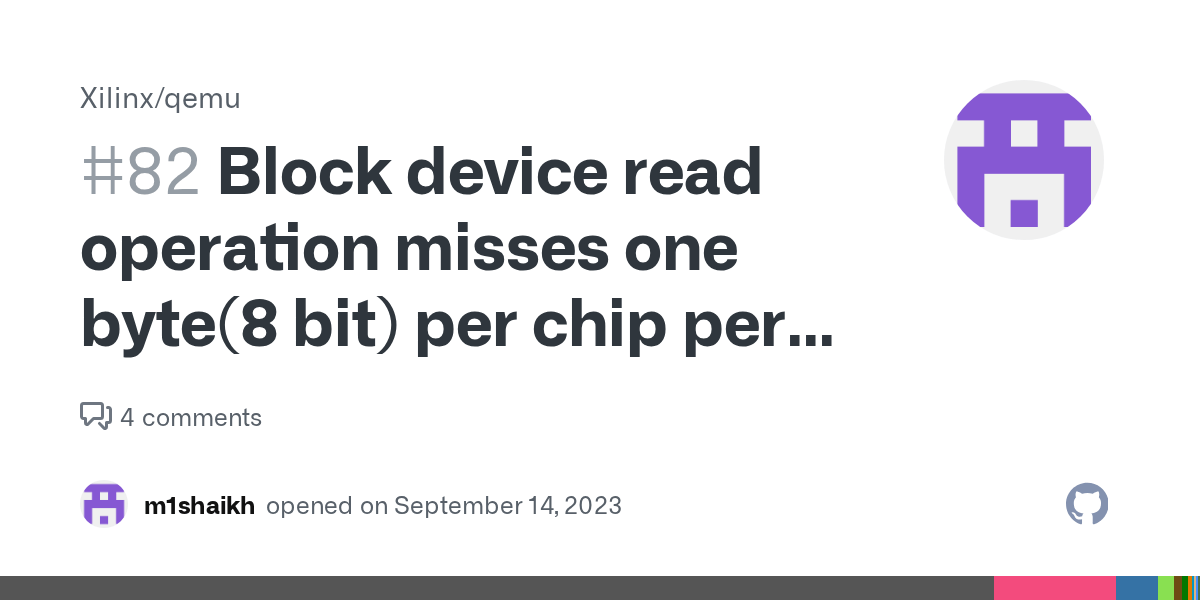 Block device read operation misses one byte(8 bit) per chip per SPI