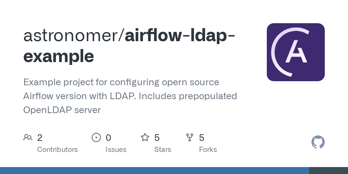 GitHub astronomer/airflowldapexample Example project for