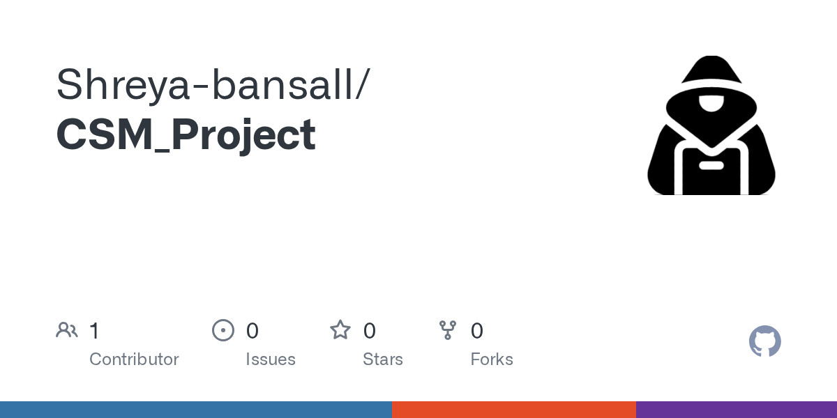 GitHub Shreyabansall/CSM_Project