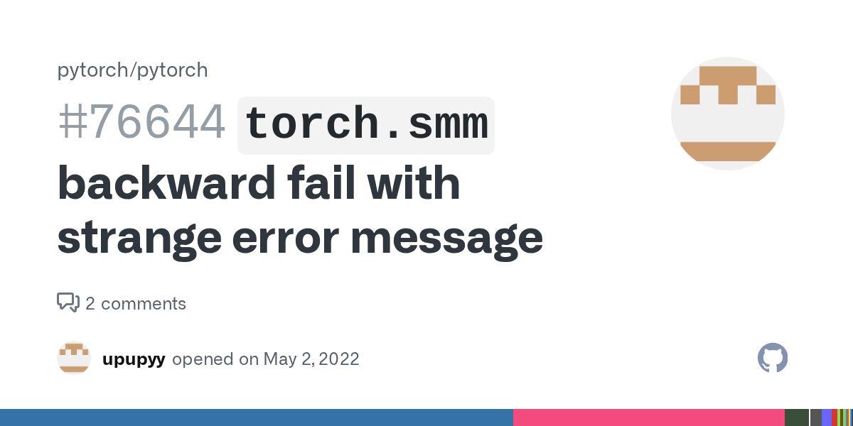 `torch.smm` backward fail with strange error message · Issue 76644