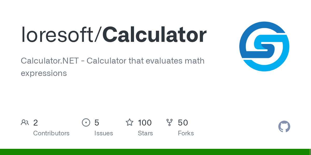 GitHub loresoft/Calculator Calculator that