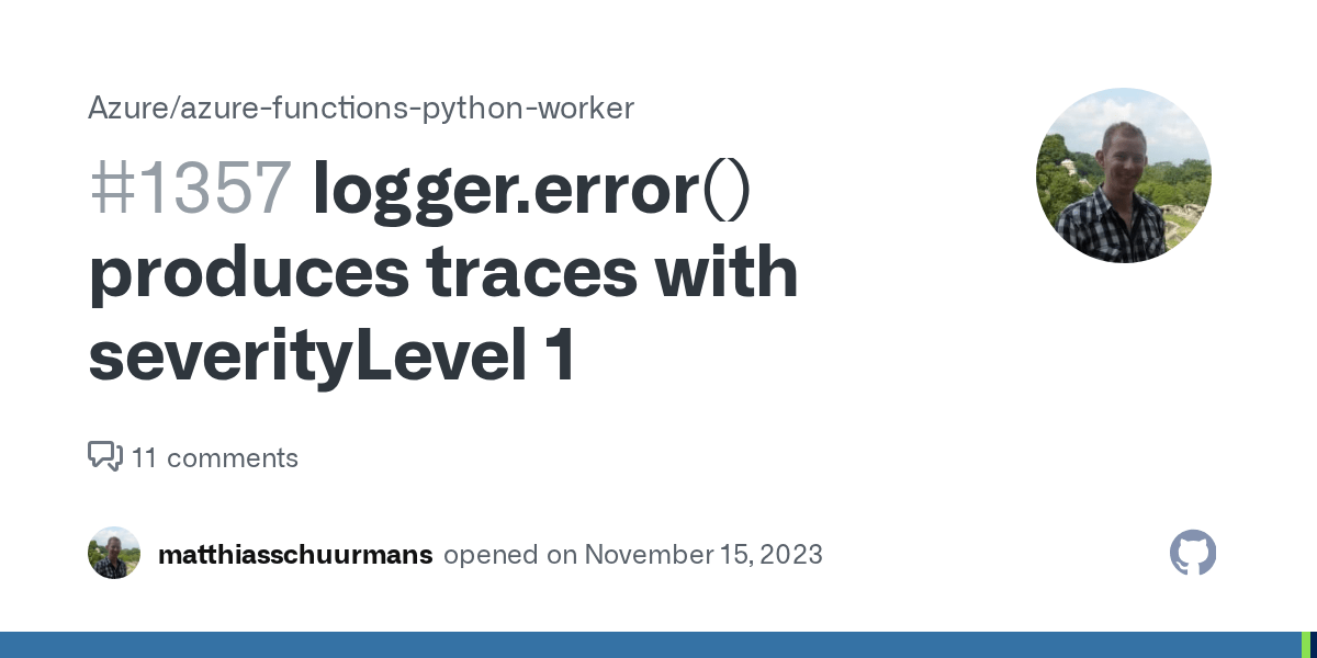logger.error() produces traces with severityLevel 1 · Issue 1357