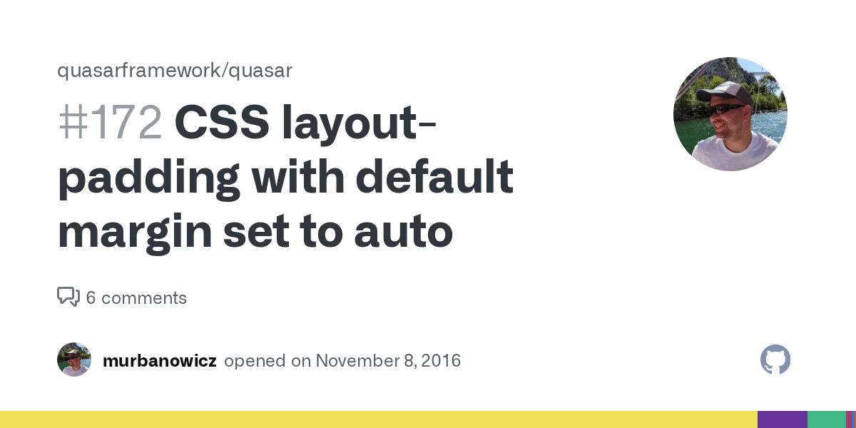 CSS layoutpadding with default margin set to auto · Issue 172