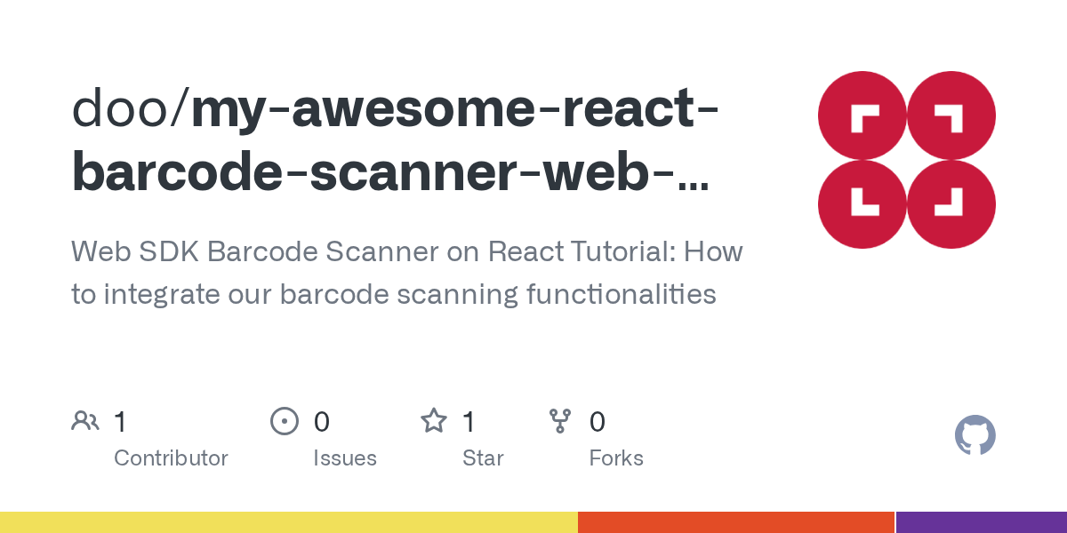 GitHub doo/myawesomereactbarcodescannerwebapp  SDK Barcode