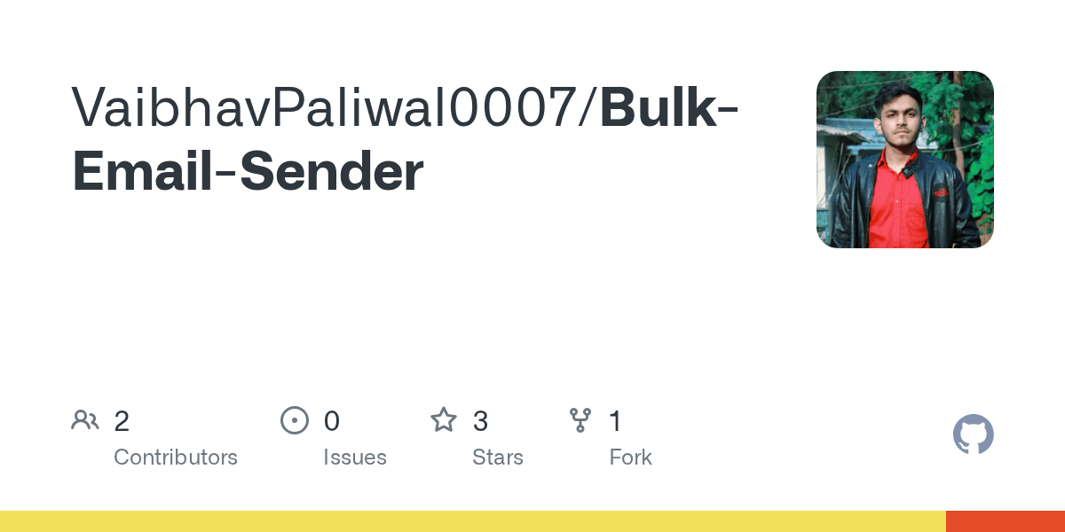 GitHub VaibhavPaliwal0007/BulkEmailSender