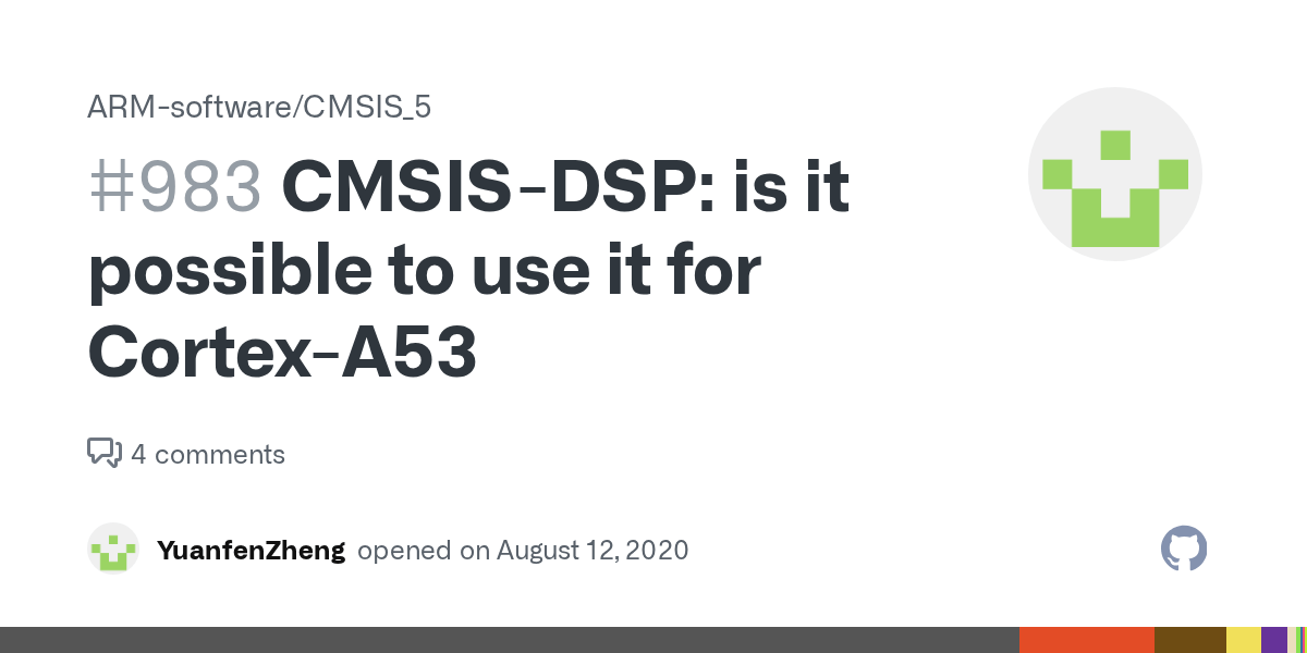 CMSISDSP is it possible to use it for CortexA53 · Issue 983 · ARM