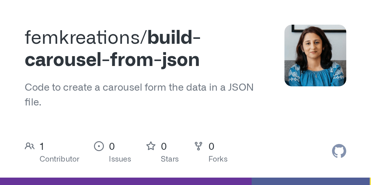 GitHub femkreations/buildcarouselfromjson Code to create a