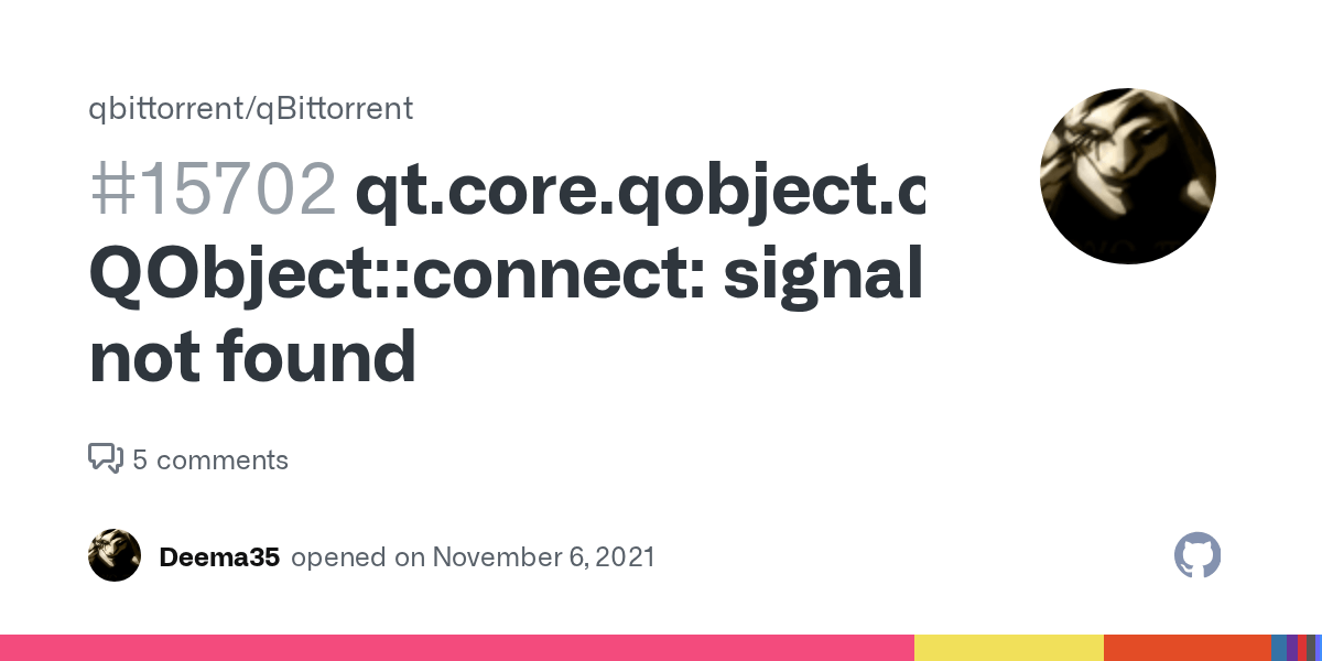 qt.core.qobject.connect QObjectconnect signal not found · Issue