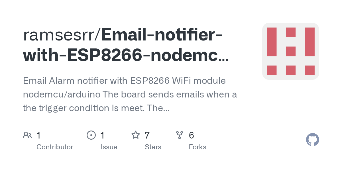 GitHub ramsesrr/EmailnotifierwithESP8266nodemcuarduinoHCSR04