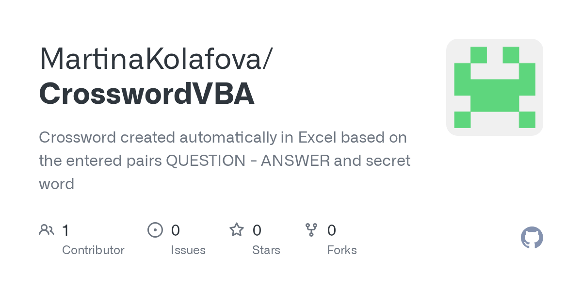 CrosswordVBA/CrossWordVBAGIT.xlsm at master · MartinaKolafova