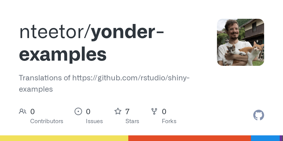 GitHub nteetor/yonderexamples Translations of