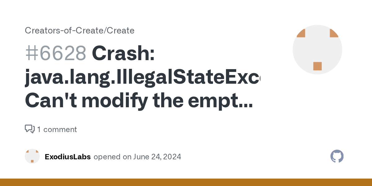 Crash java.lang.IllegalStateException Can't modify the empty stack