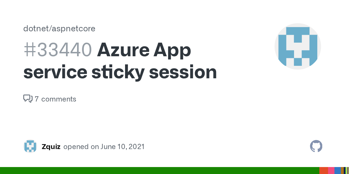 Azure App service sticky session · Issue 33440 ·