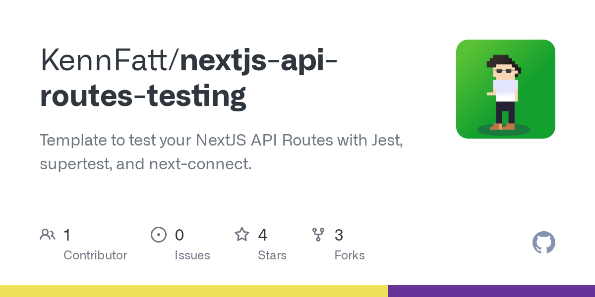 GitHub KennFatt/nextjsapiroutestesting Template to test your