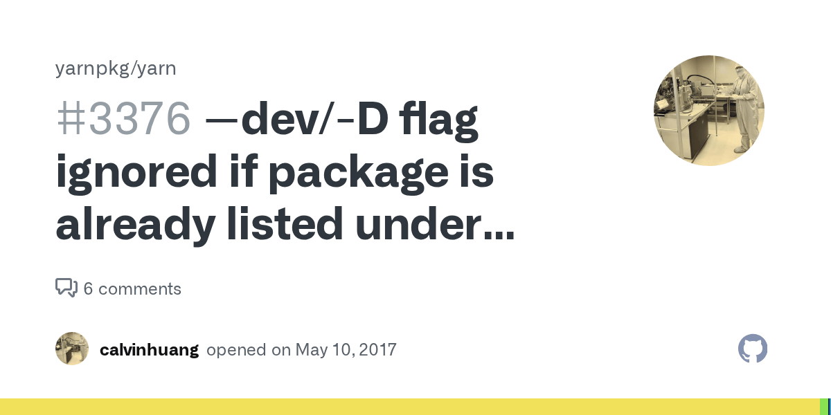 dev/D flag ignored if package is already listed under dependencies