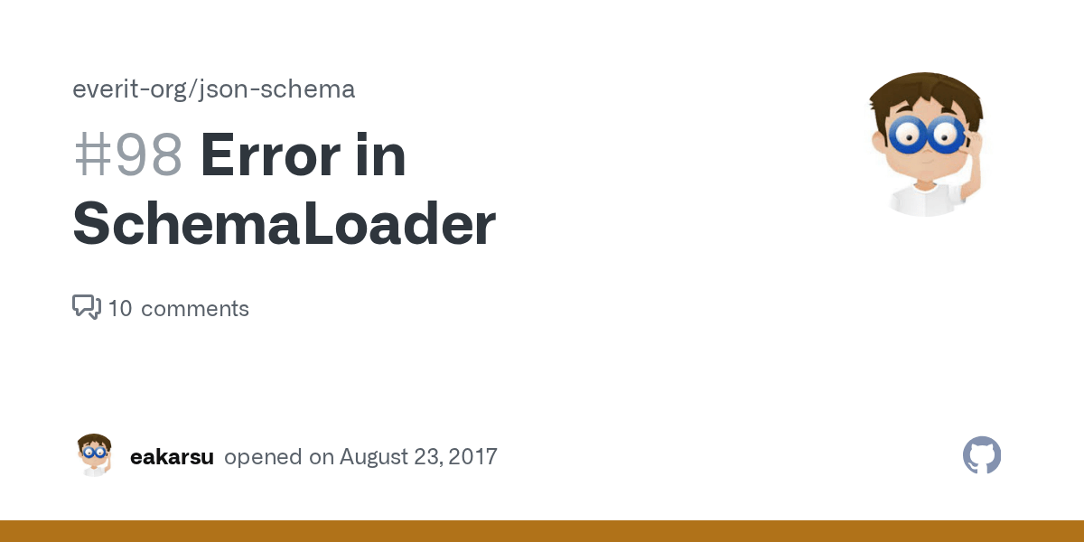 Error in SchemaLoader · Issue 98 · · GitHub