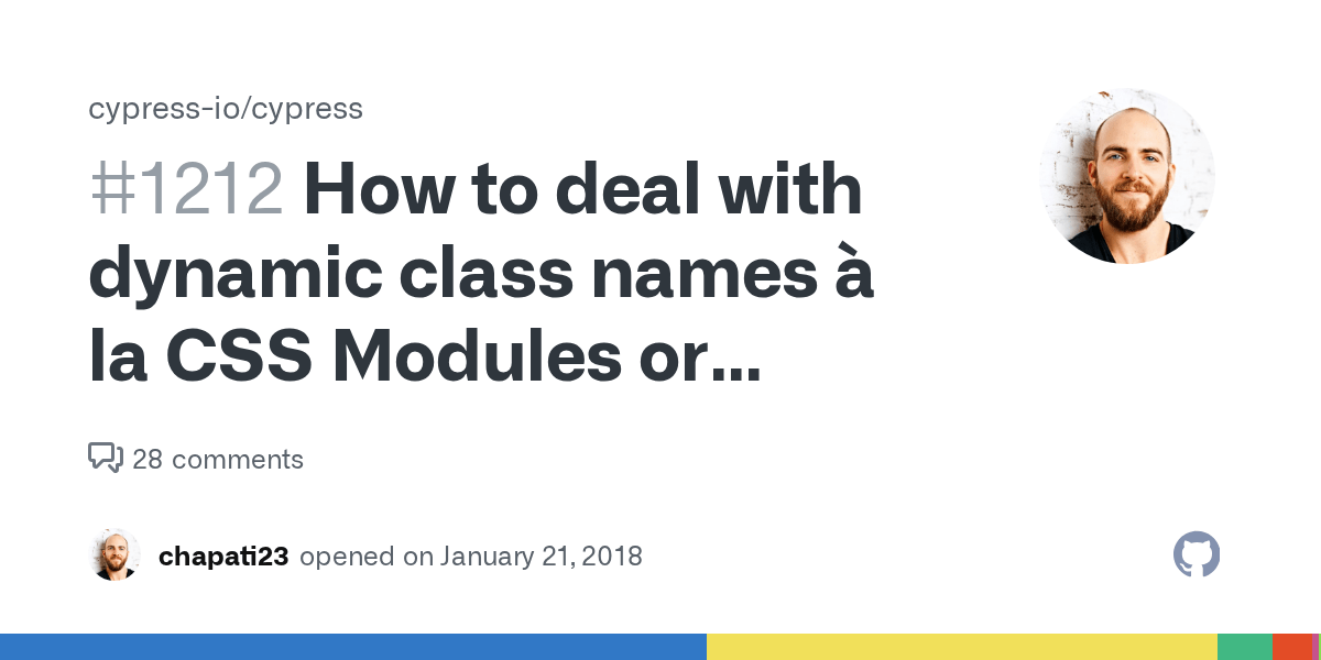 How to deal with dynamic class names à la CSS Modules or Styled Components? · Issue 1212