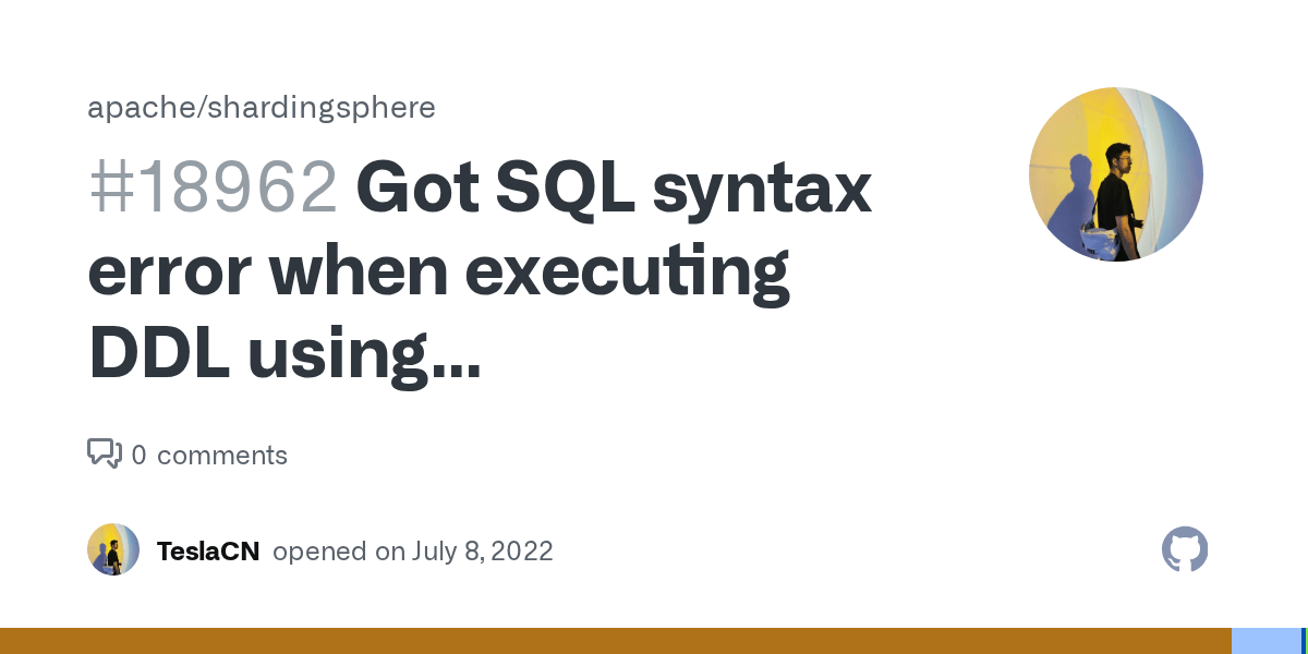 Got SQL syntax error when executing DDL using ShardingSphereProxy