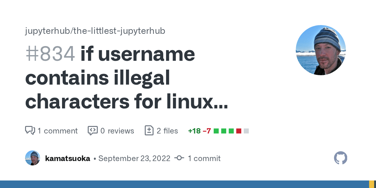 if username contains illegal characters for linux username, remove them and append hash of