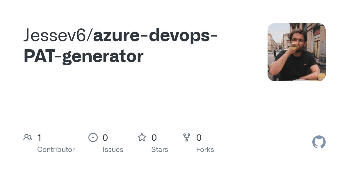 GitHub Jessev6/azuredevopsPATgenerator