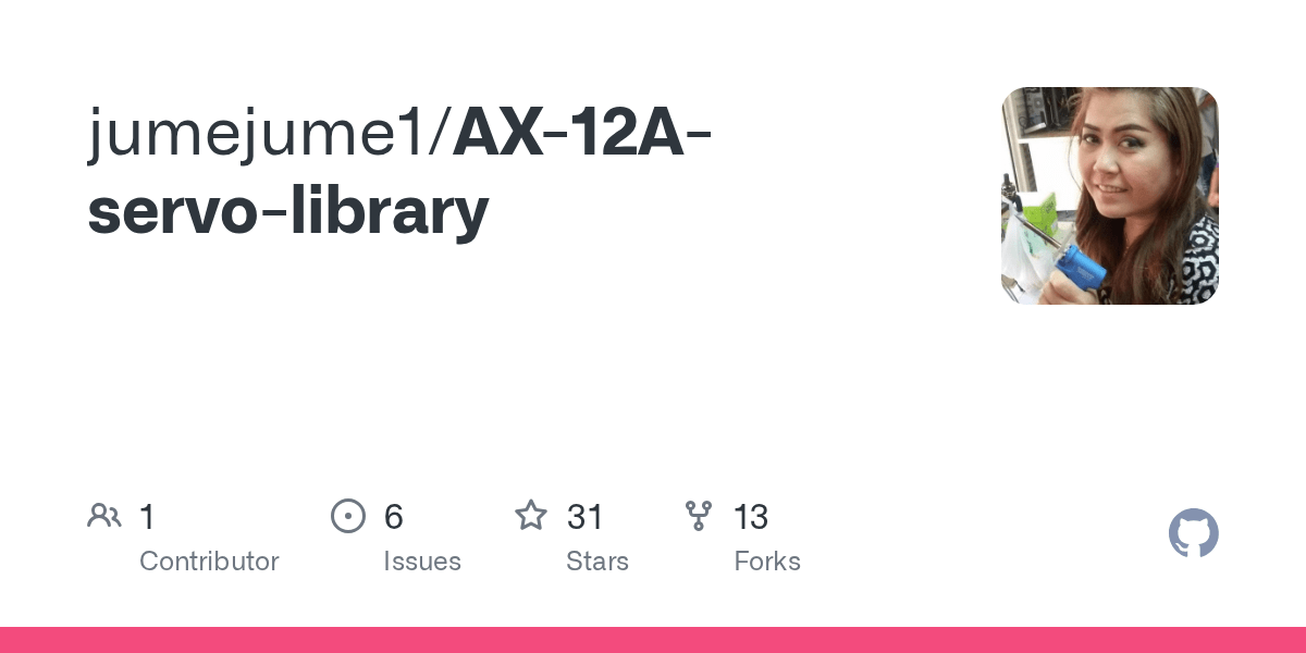 AX12Aservolibrary/README.md at master · jumejume1/AX12Aservolibrary · GitHub
