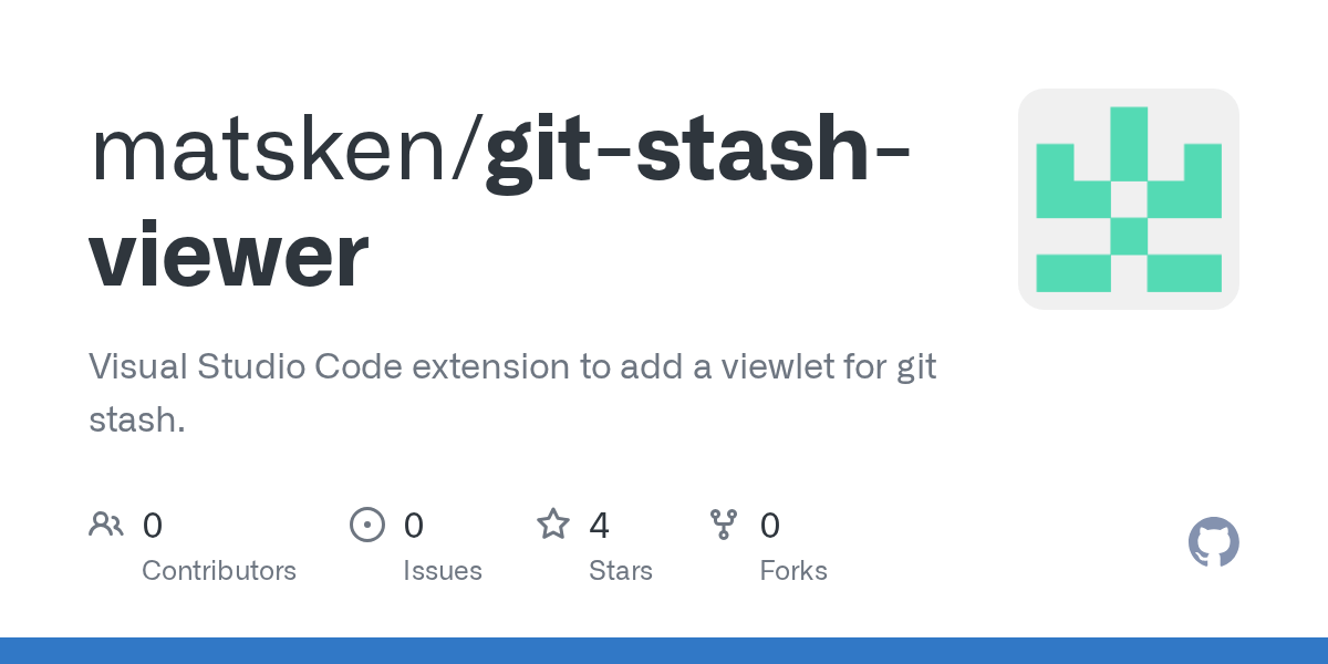 GitHub matsken/gitstashviewer Visual Studio Code extension to add