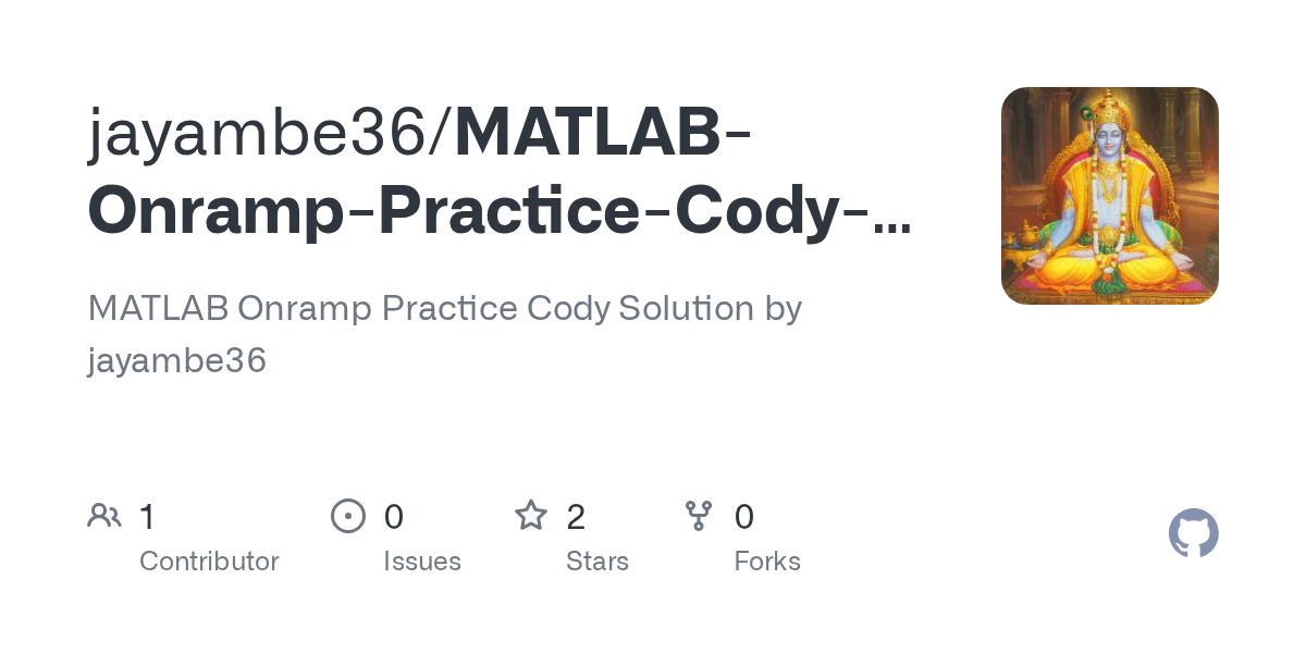 GitHub jayambe36/MATLABOnrampPracticeCodySolution MATLAB Onramp