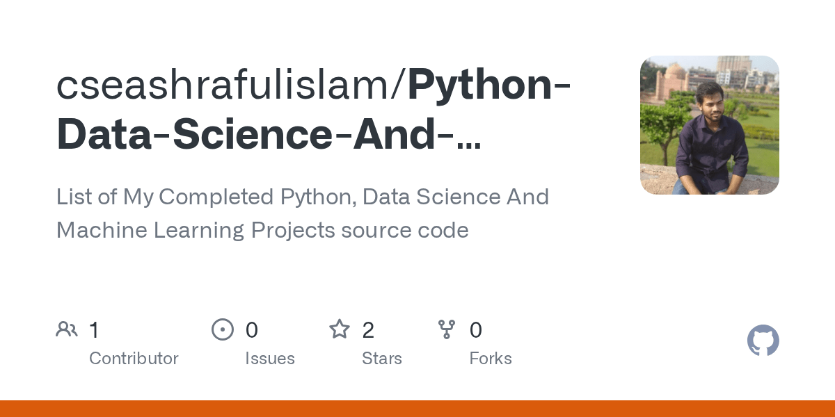 GitHub mimashraful38/PythonDataScienceAndMachineLearning