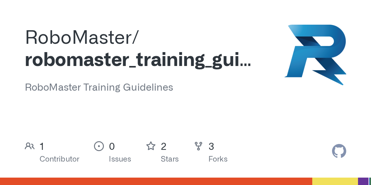 GitHub - RoboMaster/robomaster_training_guidelines: RoboMaster Training