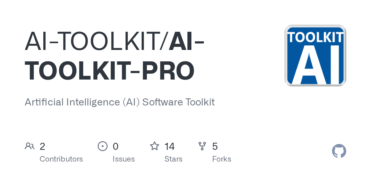 GitHub AITOOLKIT/AITOOLKITPRO Artificial Intelligence (AI