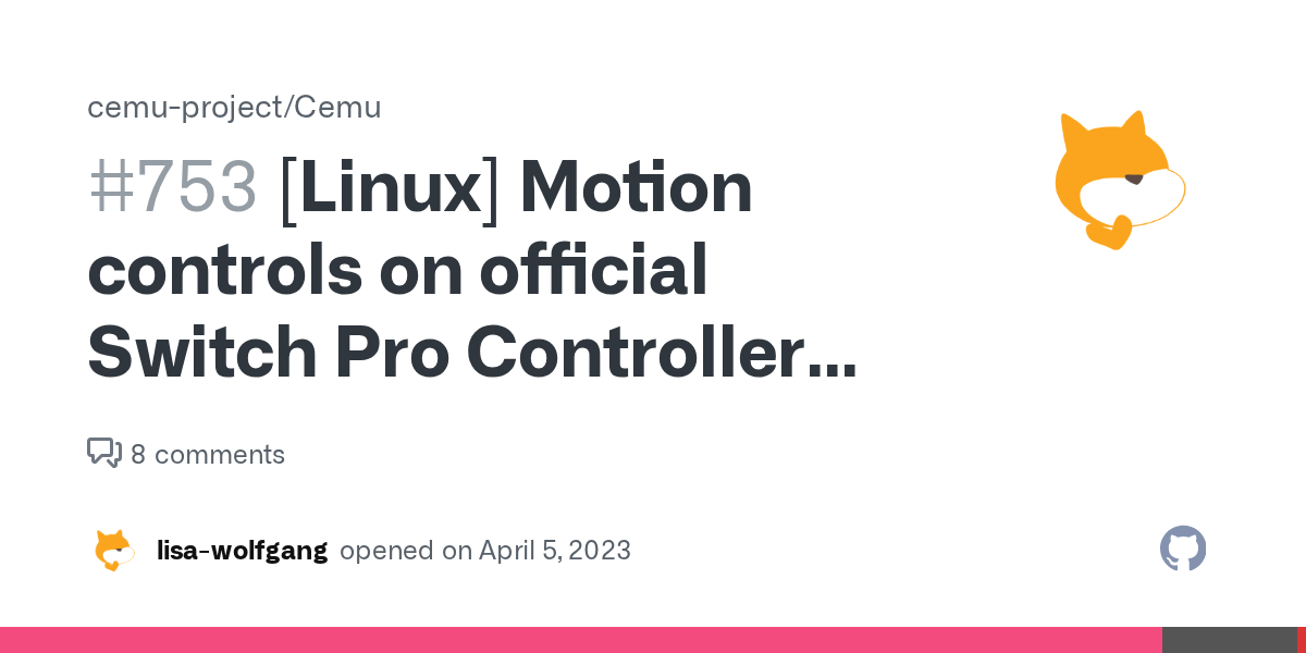 [Linux] Motion controls on official Switch Pro Controller are not