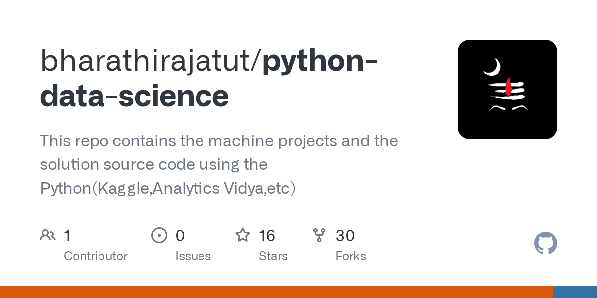 GitHub bharathirajatut/pythondatascience This repo contains the