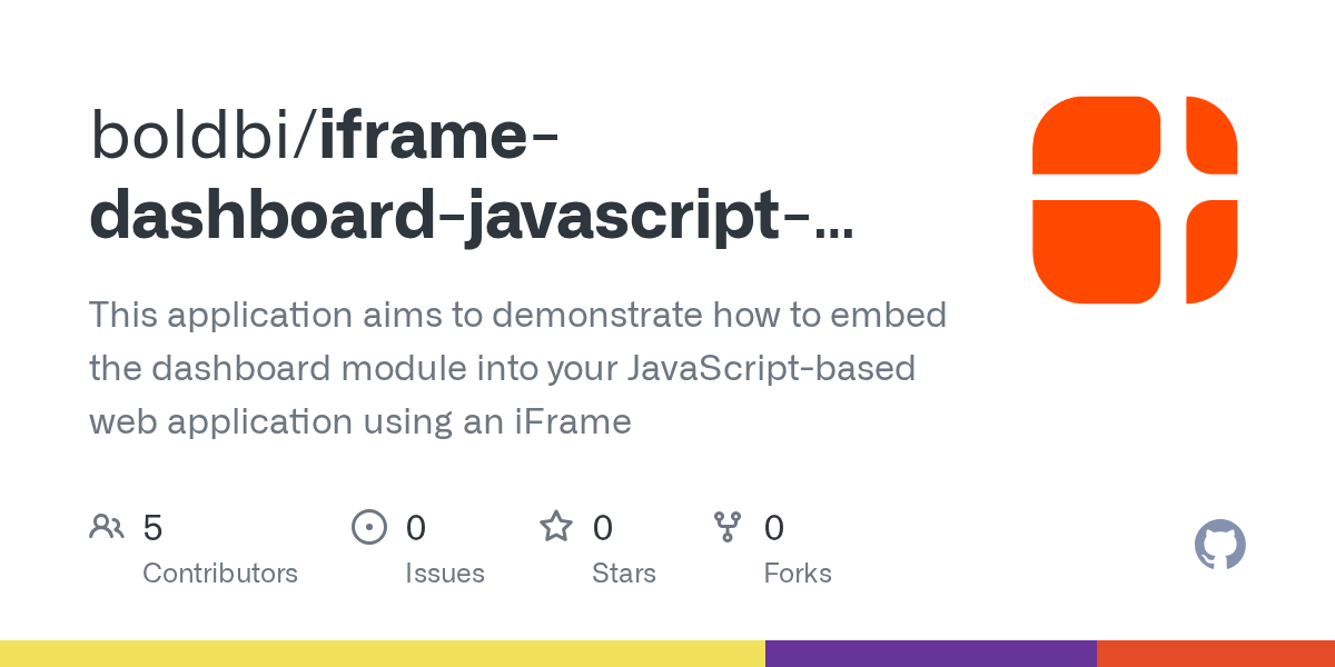 GitHub boldbi/iframedashboardjavascriptsample This application