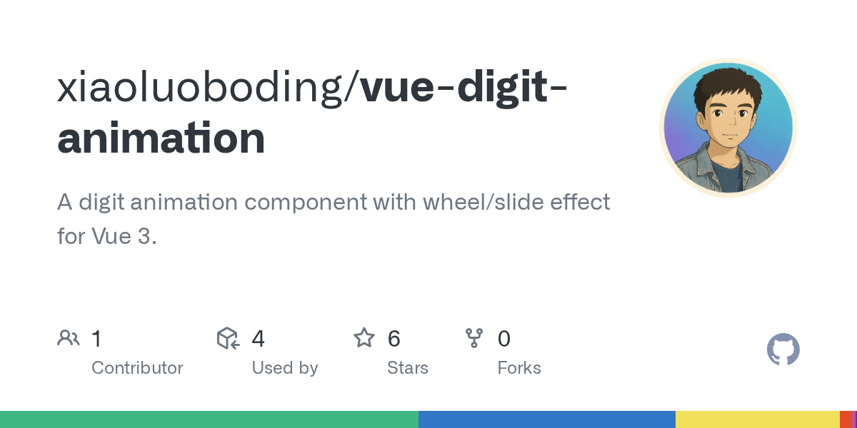 GitHub xiaoluoboding/vuedigitanimation A digit animation component