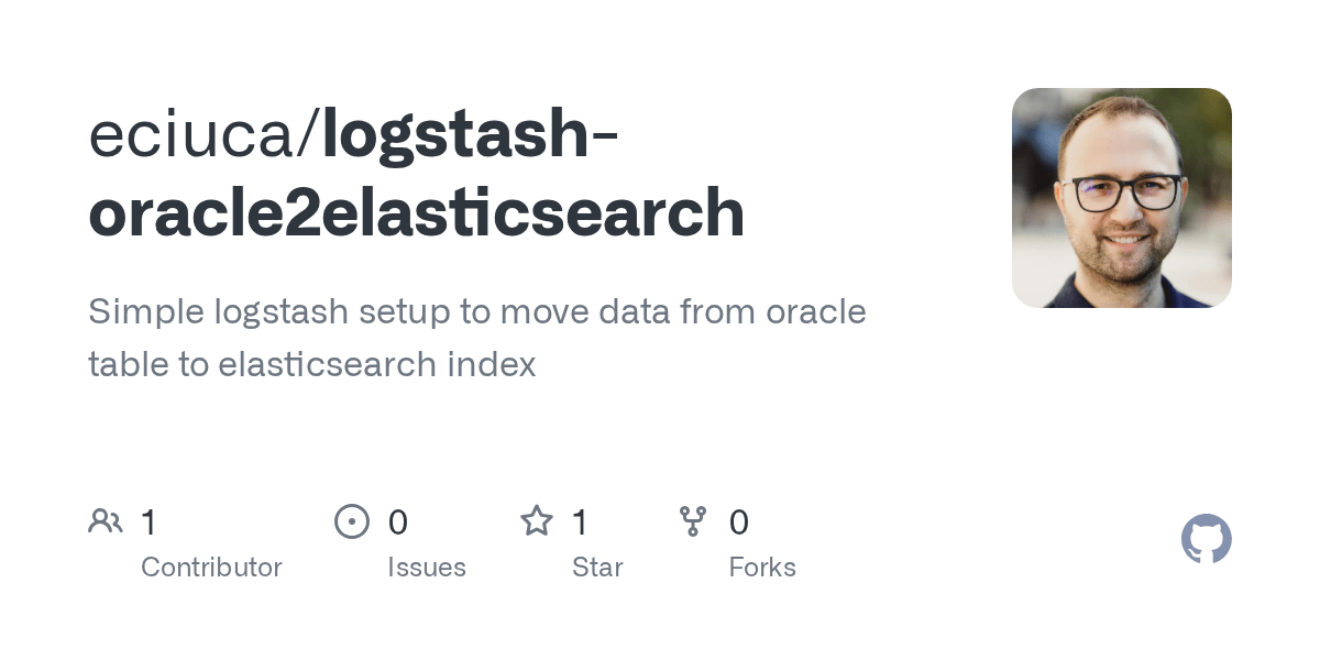 GitHub eciuca/logstashoracle2elasticsearch Simple logstash setup to