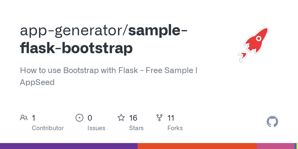 sampleflaskbootstrap/README.md at main · appgenerator/sampleflask