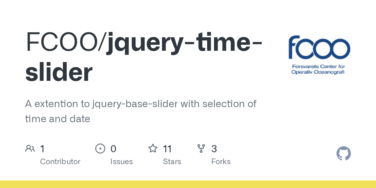 GitHub FCOO/jquerytimeslider A extention to jquerybaseslider