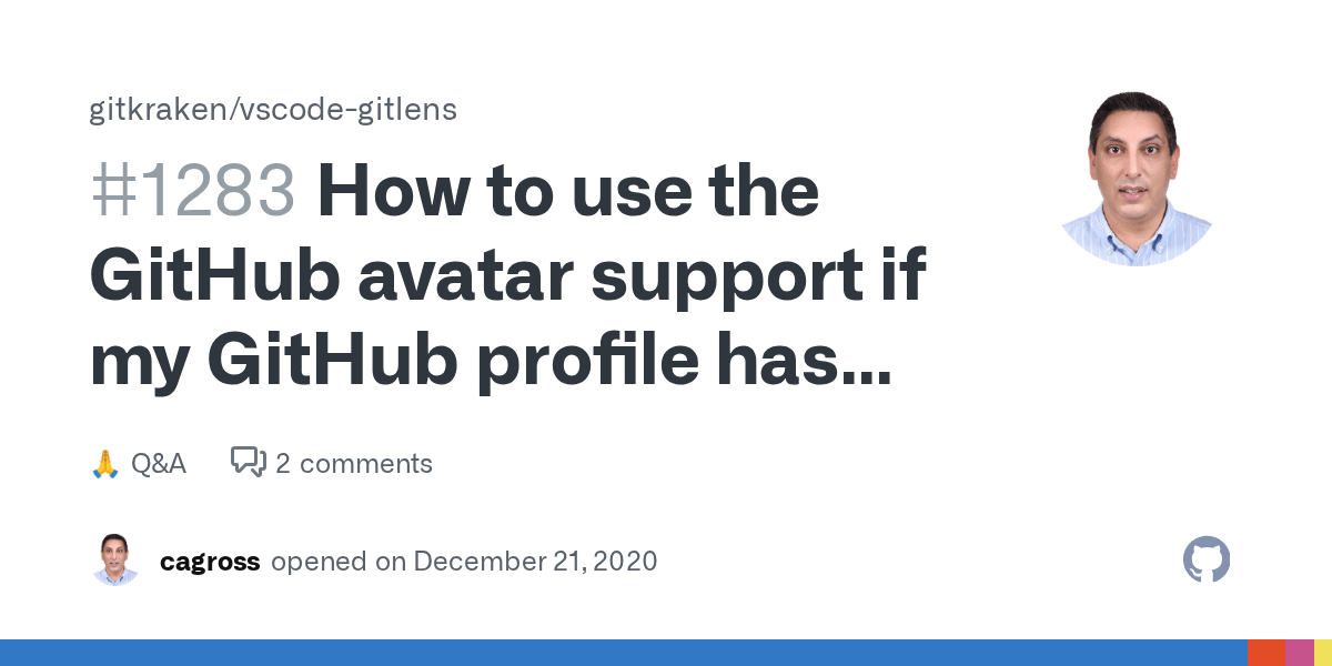 How to use the GitHub avatar support if my GitHub profile has multiple