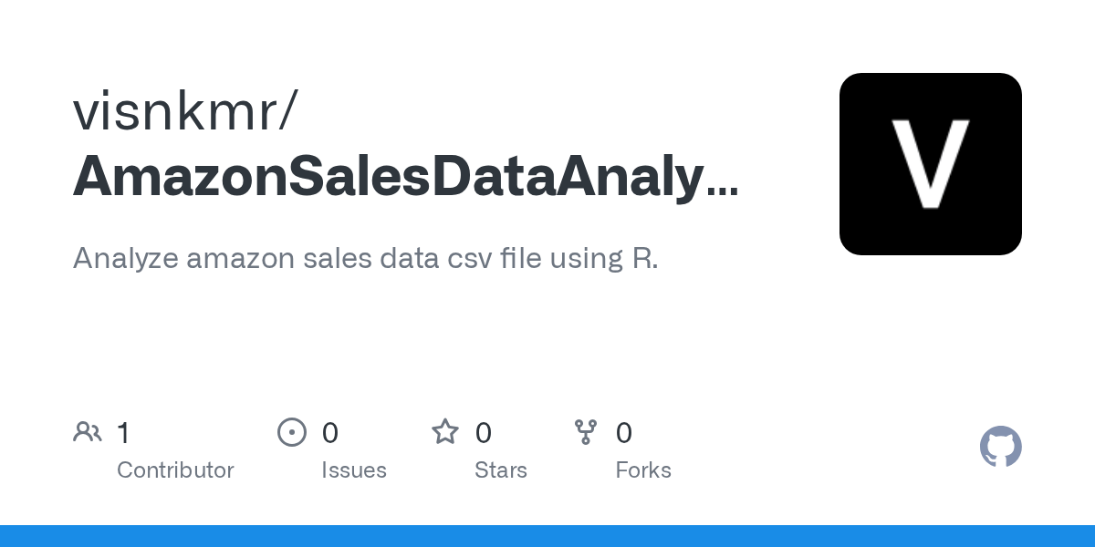 GitHub visnkmr/AmazonSalesDataAnalyzer Analyze amazon sales data csv