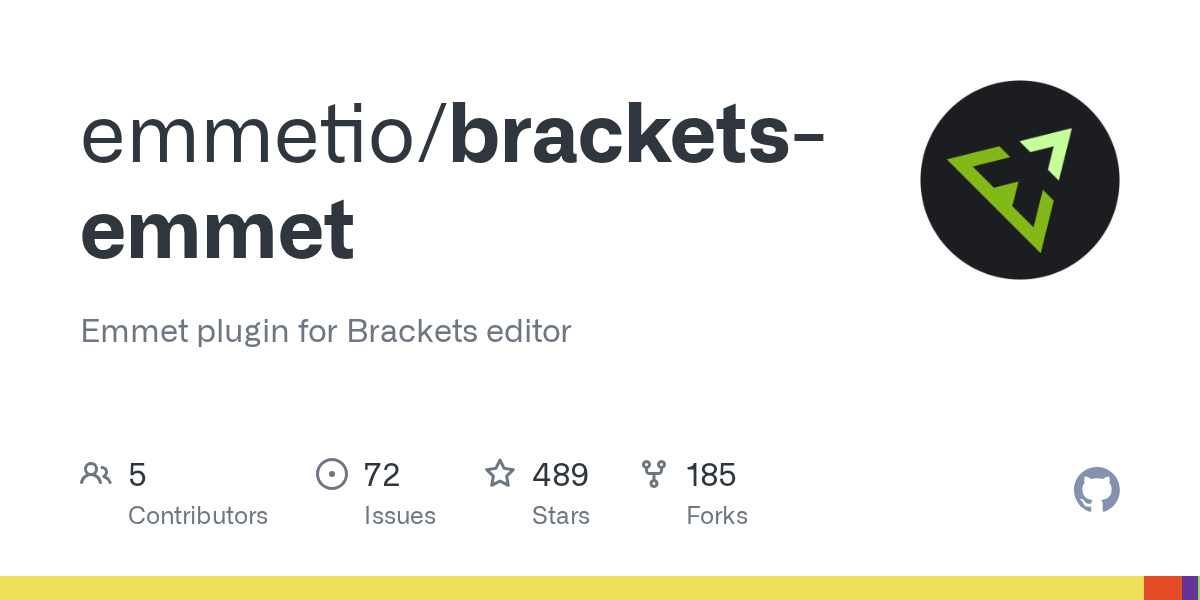 GitHub emmetio/bracketsemmet Emmet plugin for Brackets editor