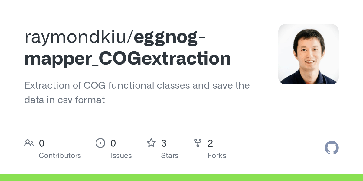 GitHub raymondkiu/eggnogmapper_COGextraction Extraction of COG