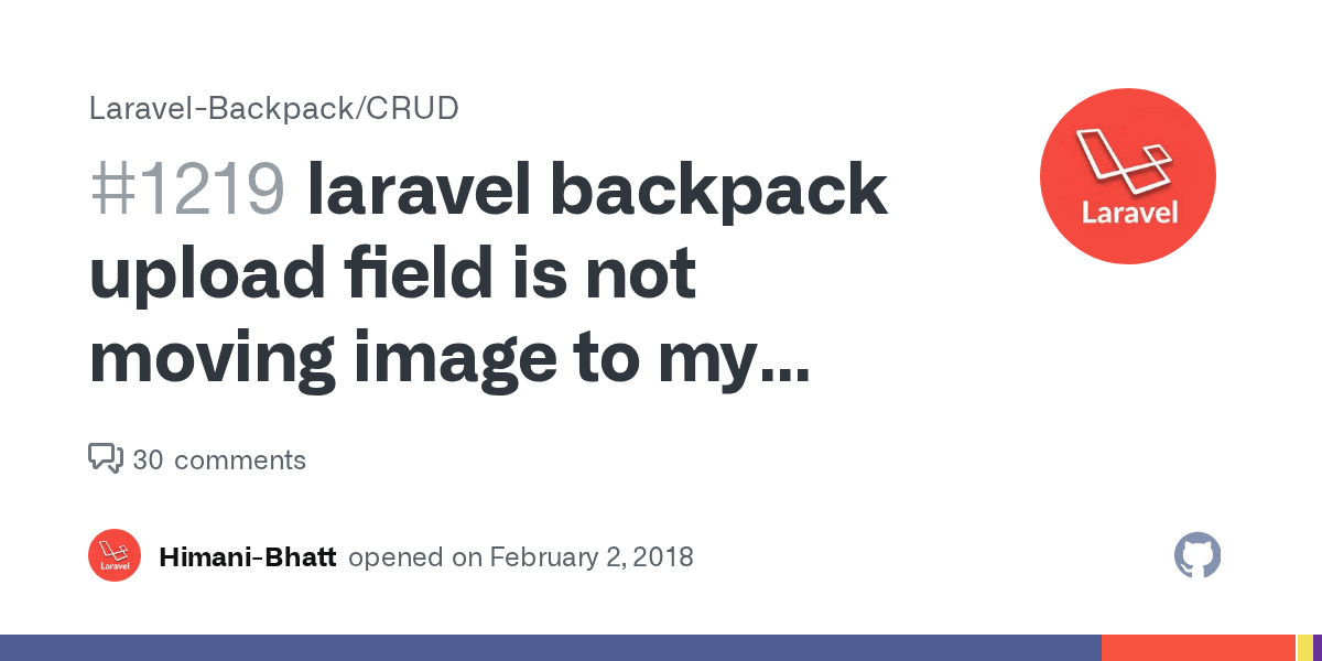 laravel backpack upload field is not moving image to my path, but its