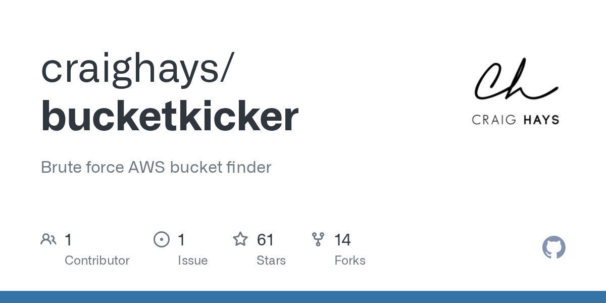 GitHub craighays/bucketkicker Brute force AWS bucket finder