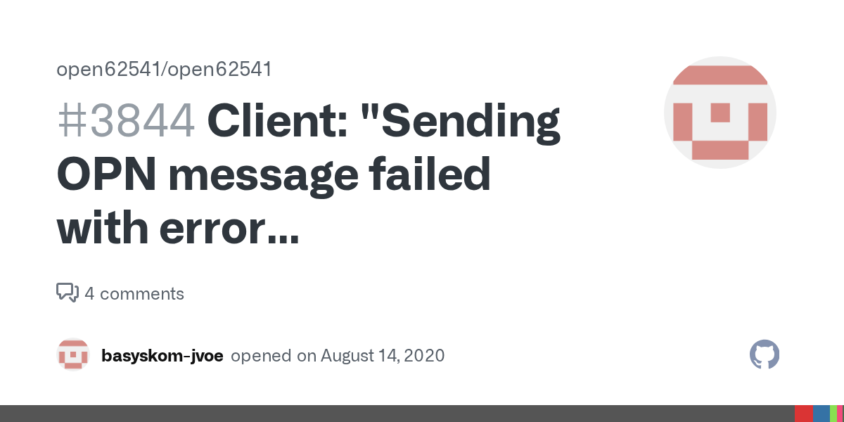 Client "Sending OPN message failed with error BadInvalidArgument" with