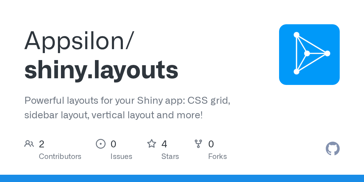 GitHub Appsilon/shiny.layouts Powerful layouts for your Shiny app