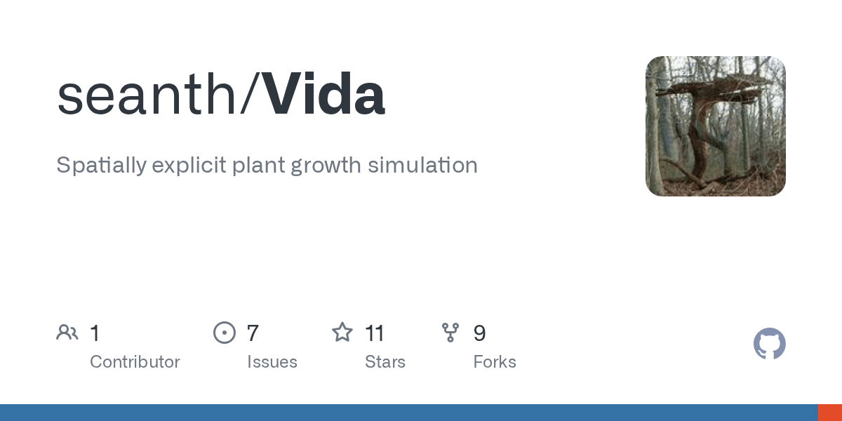 GitHub seanth/Vida Spatially explicit plant growth simulation